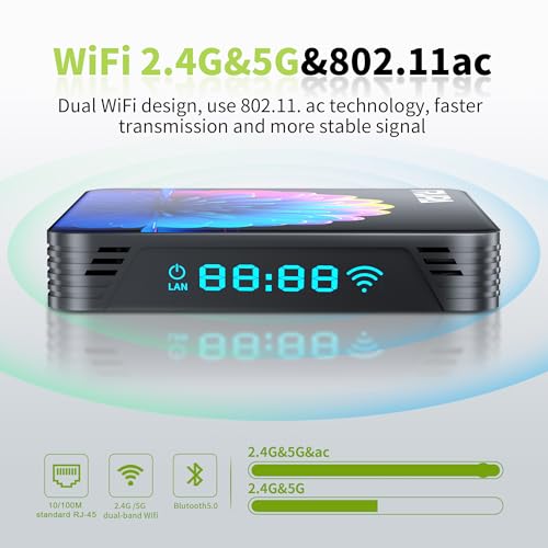 TV Box Android 13.0 Con 4GB RAM 32GB ROM, RK3528 Quad-core, Supporta 8K, WiFi Dual 2.4G/5G, Bluetooth 5.0, HDMI